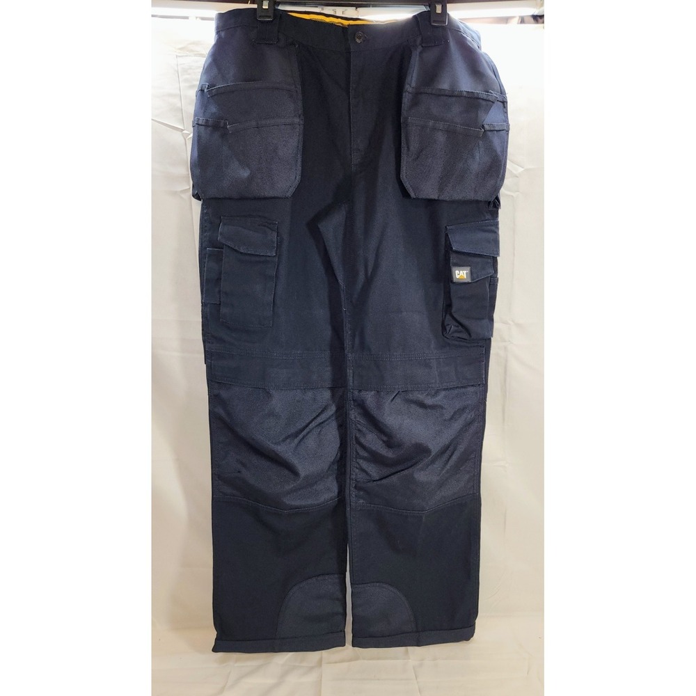 Caterpillar Men's Sz 36x34 CAT Trademark Trouser Twill Pants Navy